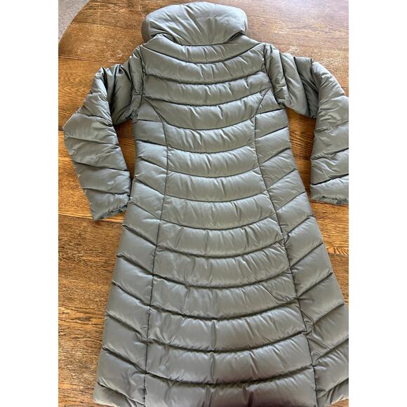 Patagonia Downtown Loft Parka Duck Down Gray Long Length Hood #STY28468 Sz S - Picture 13 of 16